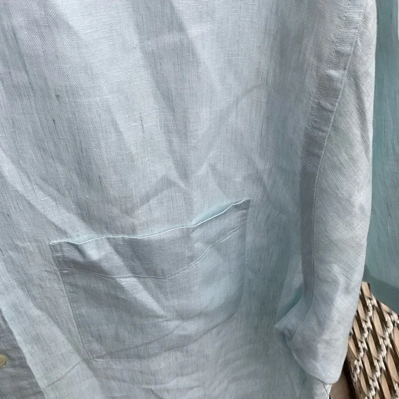 Brooks Brothers Short-Sleeve Linen Shirt- GREEN - Picture 4 of 8